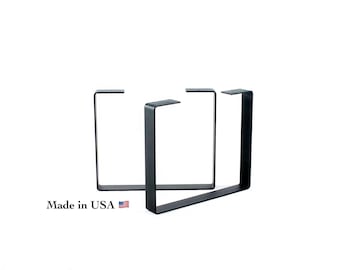 Metal Coffee Table Legs, Black Powdercoat Finish, Set of Two