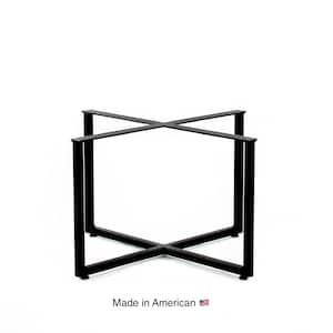 Metal Table Base For Coffee Table/Marble/Granite/Live Edge Tops/Black Powdercoat Finish/Choose Exact Height/Width