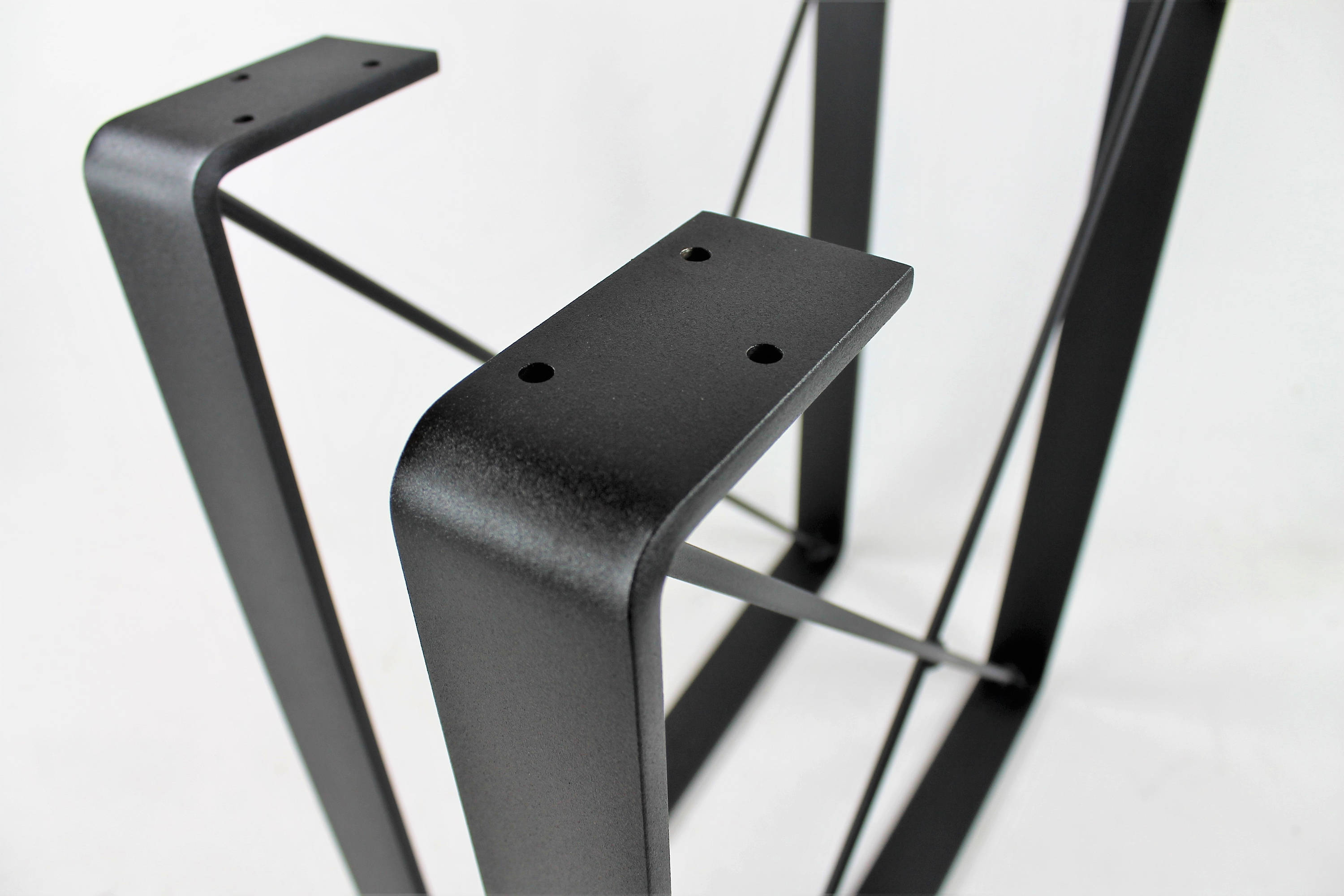 X Brace Table Legs/desk Legs/set of Two/satin Black Powdercoat Etsy