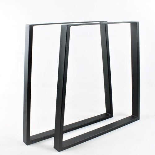 Steel Tubing Bar Legs/wide Base Trapezoid/black Powdercoat Etsy
