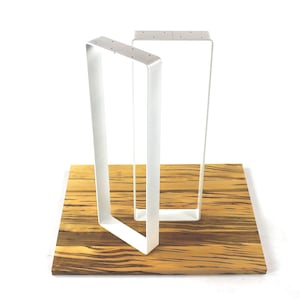 Heavy Duty White Steel Sofa Table Legs/Will Not Rust/Powdercoat Finish/You Choose Height and Width/Set of Two/Hand Fabricated in America