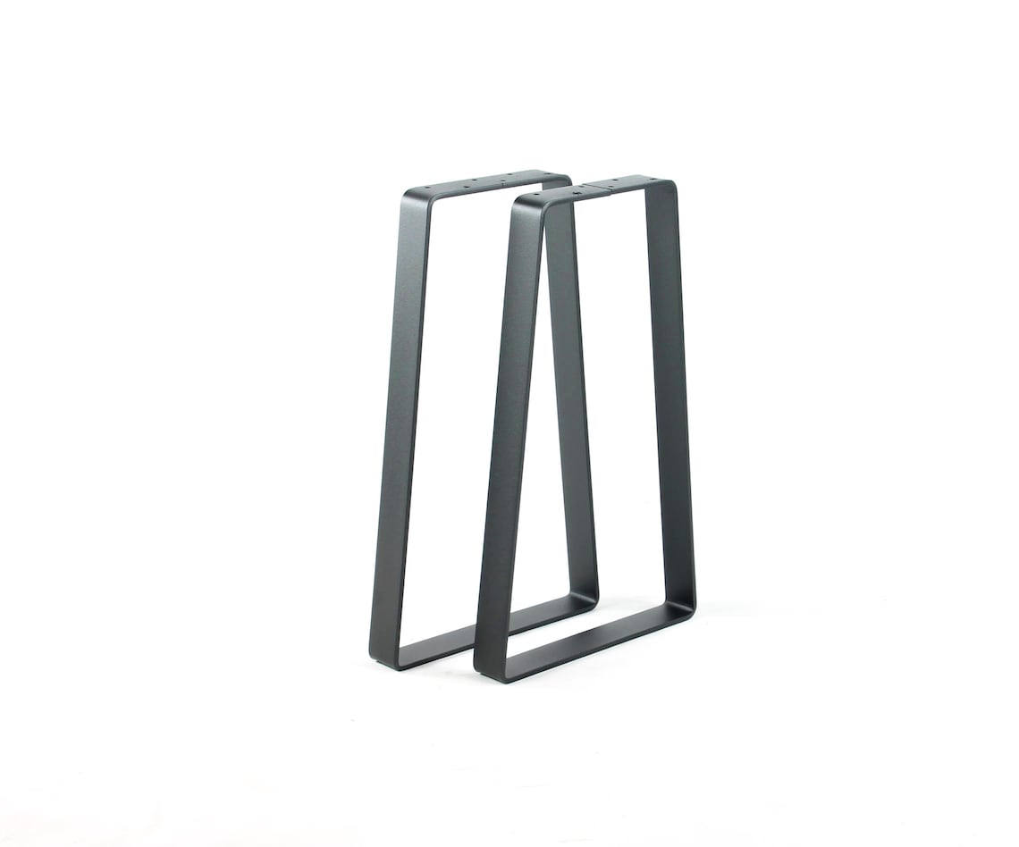 Steel End Table Legs/Night Stand Legs/Wide Base Trapezoid/Set Etsy