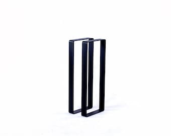 Heavy Duty Steel Sofa Table Legs/Powdercoat Finish/Metal Couch Table Legs/You Choose Height and Width/Set of Two/ Hand Fabricated in America