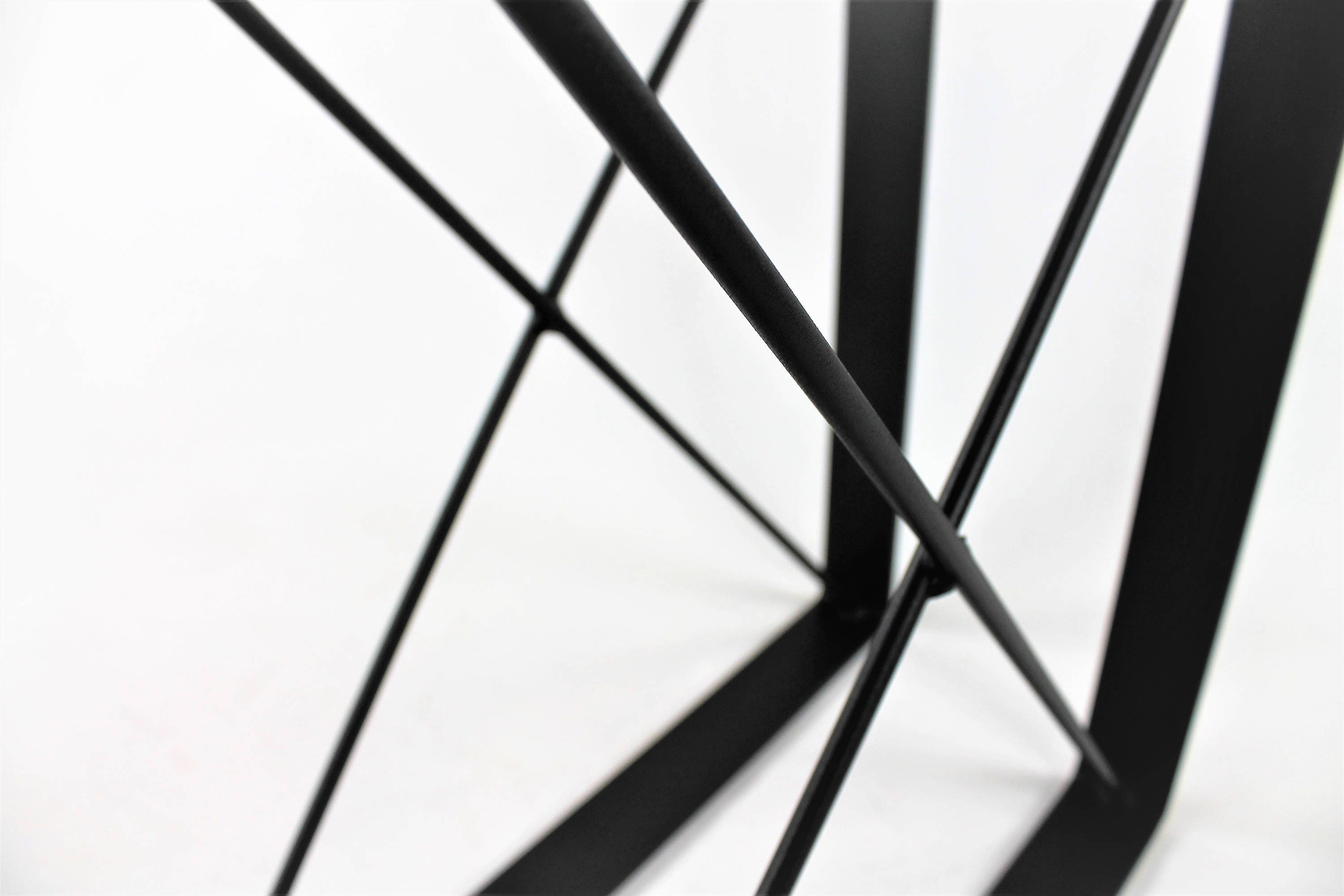 X Brace Table Legs/desk Legs/set of Two/satin Black Powdercoat Etsy