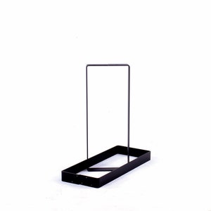 Metal Table Legs/Set of 2/Modern Industrial Legs/Made in the USA from American Steel/Black Powdercoat Finish