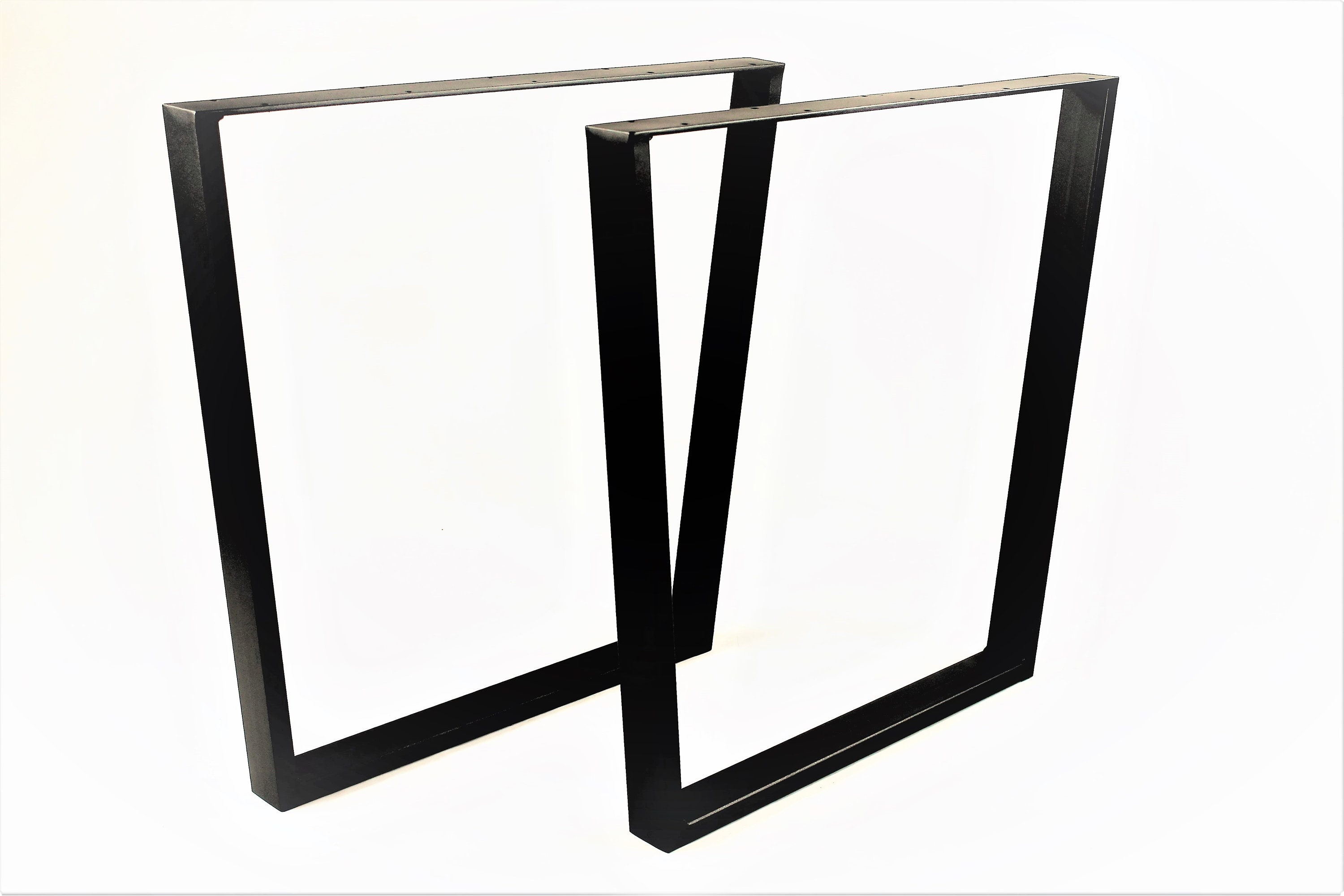 Steel Tubing Desk/dining Table Legs Set of Two Black - Etsy