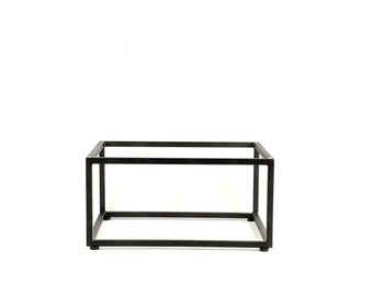 Box Frame Base For Coffee Table/Made in USA/Night Stand/Textured Satin Black Powdercoat/Hand Fabricated To Order/1 x 1 Square Steel