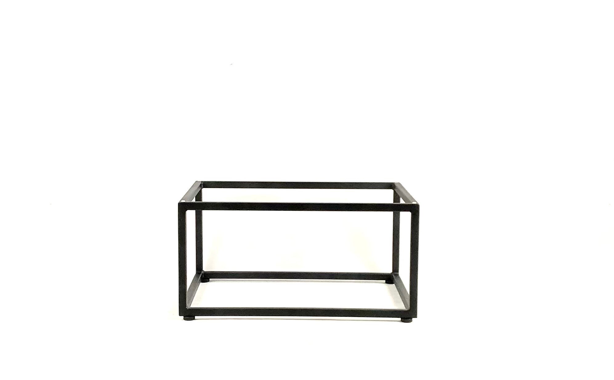 Box Frame Base For Coffee Table/Made in USA/Night Stand/Textured Satin Black Powdercoat/Hand Fabricated To Order/1 x 1 Square Steel