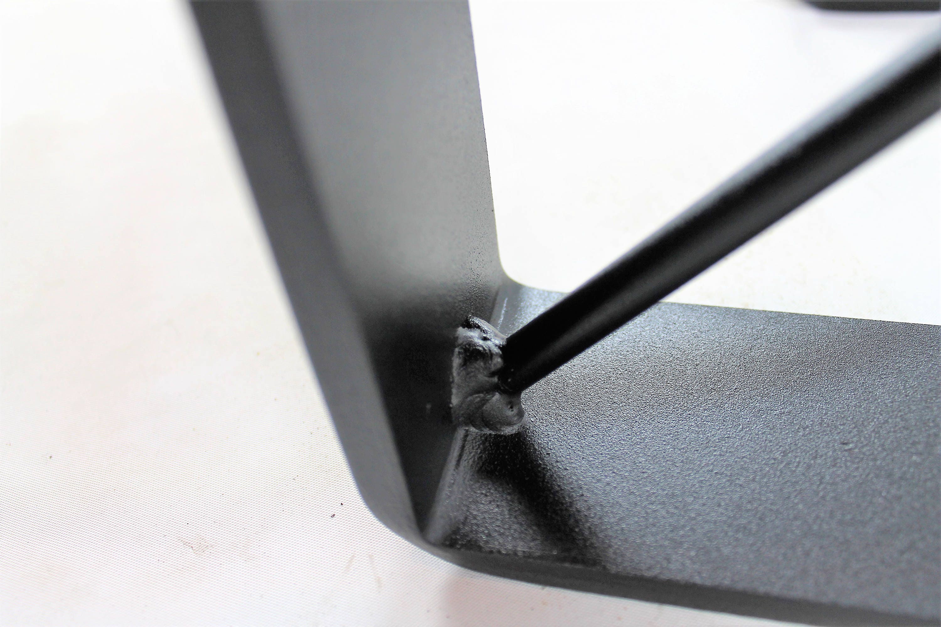 X Brace Table Legs/desk Legs/set of Two/satin Black Powdercoat Etsy