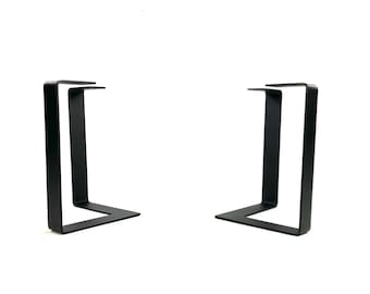 Metal Table Legs/Chevron Style Steel Coffee Table Legs/Metal Bench Legs/Black Coffee Table Legs/Set of Two/Made in USA