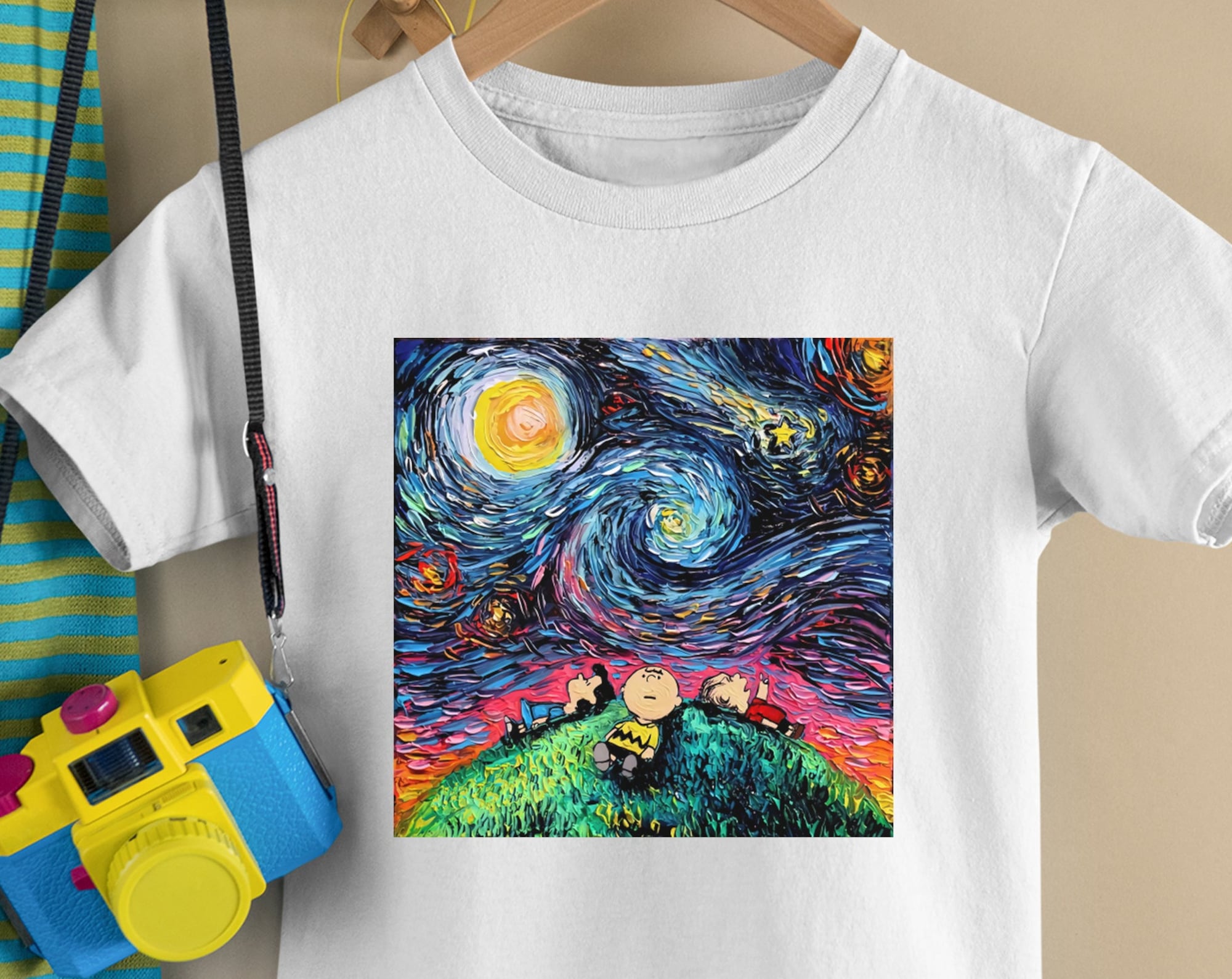 Discover Snoopy Van Gogh Snoopy T-Shirt