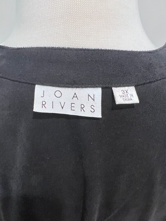 Joan Rivers Plus Size Faux Suede Laser Cut Black … - image 5