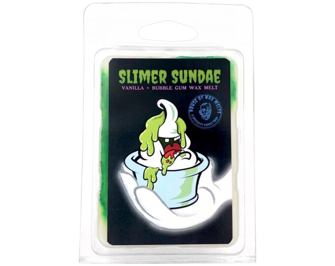 Slimer Sundae - Bubble Gum and Vanilla scented Wax Melts - Limited - Try one before they disappear.