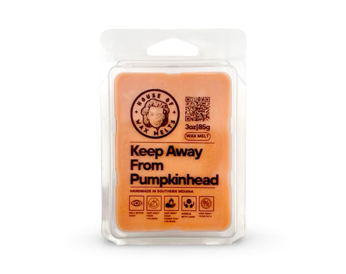 Pumpkin Spice Scented Horror Themed Wax Melts - Keep Away From Pumpkinhead by House of Wax Melts - Halloween Wax Melts