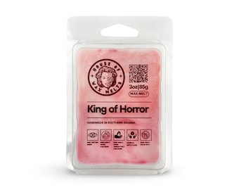 Raspberry and Cranberry Scented Horror Themed Soy Wax Melts | King of Horror by House of Wax Melts