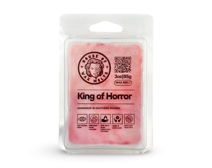 Raspberry and Cranberry Scented Horror Themed Soy Wax Melts | King of Horror by House of Wax Melts