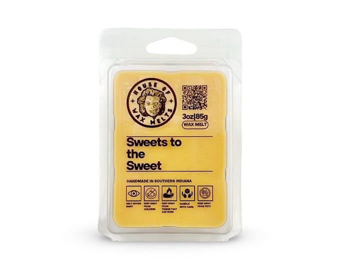 Creamy Honey, Vanilla and Citrus Scented Horror Themed Wax Melts - Sweets to the Sweet by House of Wax Melts - For Use in Warmer
