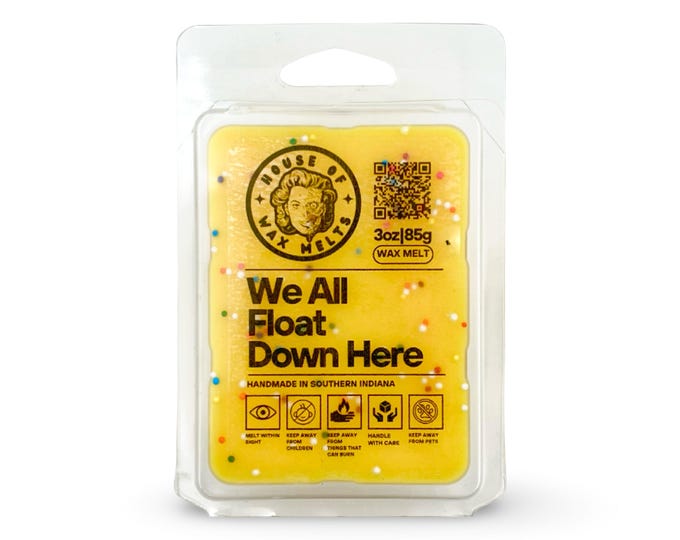 Cotton Candy, Caramel Apples and Funnel Cake Scented, Horror Themed Wax Melts - We All Float Down Here by House of Wax Melts