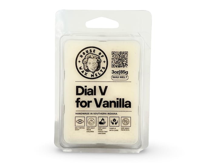 Vanilla, Tonka Bean & Jasmine Scented Wax Melts | Dial V for Vanilla by House of Wax Melts