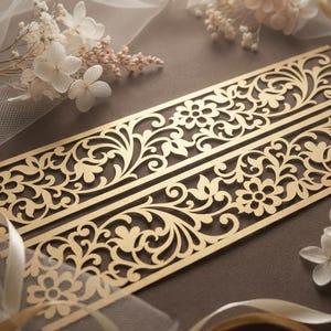 Ozdobna, wycinana laserowo obwódka, plik wektorowy dekoracji panelu / svg, dxf, png - plik do cięcia cricut / sylwetka cameo