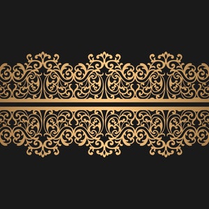 Ornamental laser cut border, panel decor vector file / svg, dxf, png - cricut / silhouette cameo cutting file