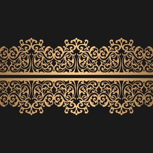 Ornamental laser cut border, panel decor vector file / svg, dxf, png - cricut / silhouette cameo cutting file