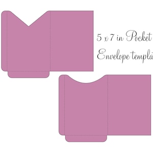 Busta tascabile semplice/vuota 5x7, modelli SVG, carta Quinceanera, file tagliato al laser, Silhouette Cameo, Cricut