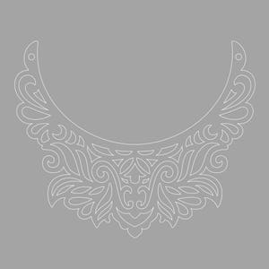 Ornamental Leather Bib Necklace Template, Vector Laser Cut File / SVG ...