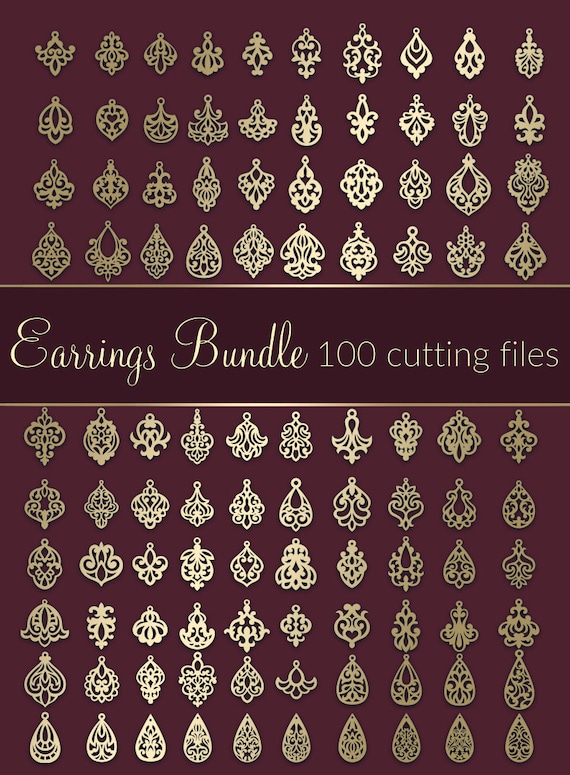 Laser Engraved Jewelry Eps Vintage Vibes Earring Findings SVG DIY