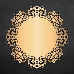 Ornamental Doily Cricut / Silhouette template, vector Cutting File / SVG, DXF, PNG Cake decoration, stencil, round coaster, wall decor