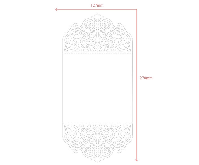 Fourfold Envelope Laser Cut Template SVG DXF CDR Files Etsy