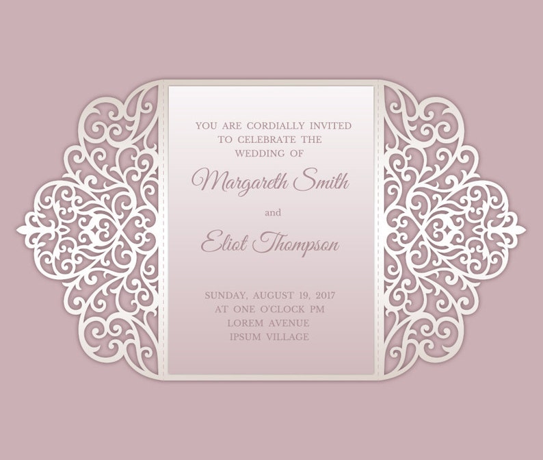 Download Templates Gate Fold Card Envelope Bellyband Menu Rsvp Svg Dxf Set Cricut Wedding Invitation Template Tri Fold Silhouette Cameo Laser Cut Invitations Announcements