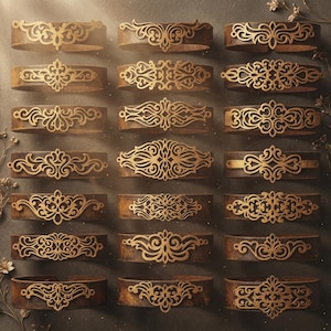 SVG-Armband-Bundle Lederschmuck – Lederarmbänder – Lasergeschnittene Halskette – SVG- und DXF-Vektordatei für Glowforge