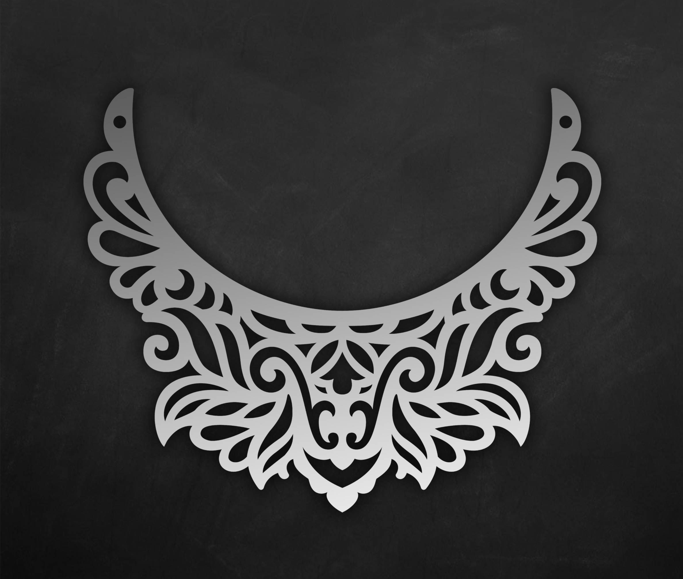 Laser cut leather necklace sale