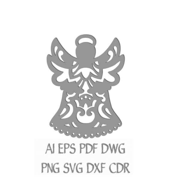 Download SVG Clipart Angel Silhouette Angel Clipart Christmas decor ...