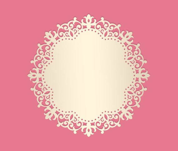 Ornamental Doily Cricut Silhouette Template Vector Cutting Etsy