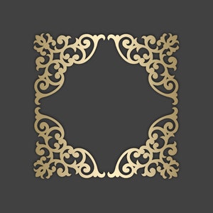 Ornamental Frame frame template Vector DXF SVG PLT files, for Silhouette Cameo, Cricut cutting files