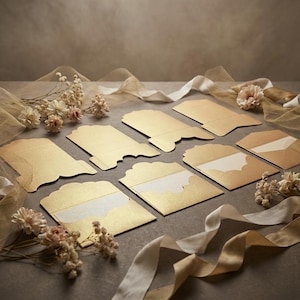 A7 5.25 x 7.25 Simple Posting Envelopes for Wedding Invitation - Pocket Fold - SVG Template, lasercut file, Silhouette Cameo, Cricut image 1