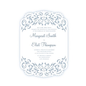Laser cut Wedding Invitation frame Card Template 5x7'',Quinceanera Invitation, die cut, SVG lace card cutting file, Silhouette Cameo, Cricut