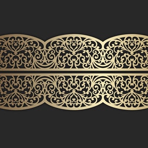 Ornamental laser cut border, panel decor vector file / svg, dxf, png - cricut / silhouette cameo cutting file