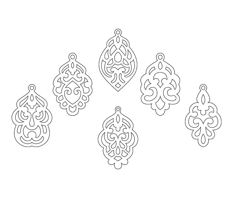 Set Ornamental Pendant Templates Vector Cutting File / SVG Etsy Set Ornamental Pendant Templates Vector Cutting File / SVG Etsy
