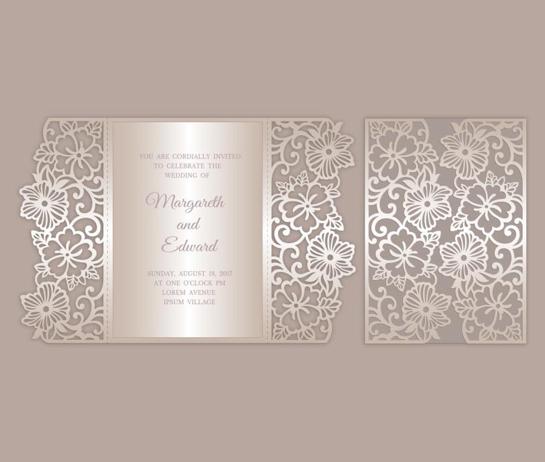 Carte d'invitation de poche d'enveloppe d'invitations de mariage orang