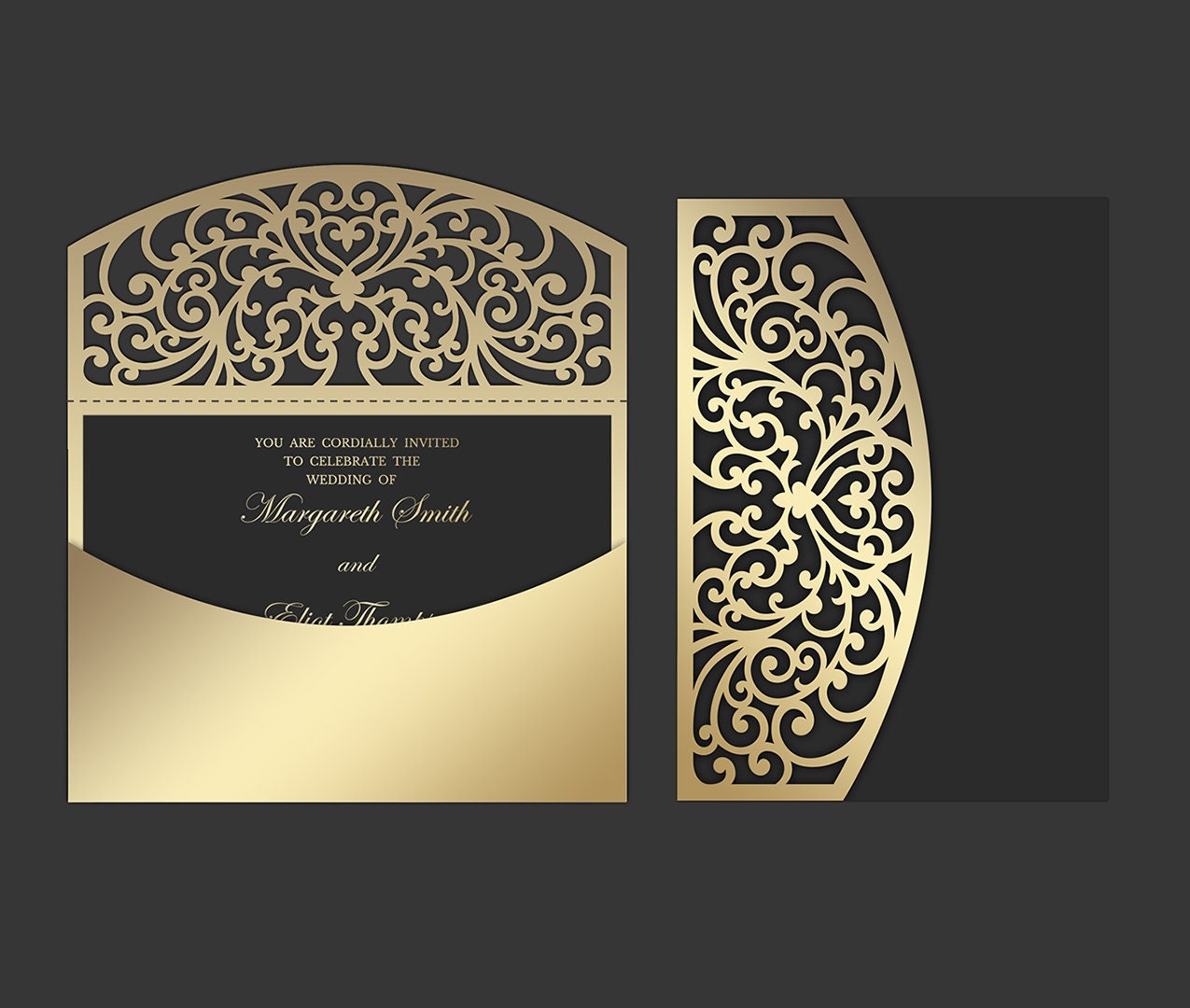 Download Pdf Template Svg 5x7 Laser Cut Pocket Wedding Invitation Envelope Silhouette Cameo Cricut Digital Cutting File Eps Cdr Ai Invitations Announcements Paper Party Supplies Aabenthus Cbs Dk