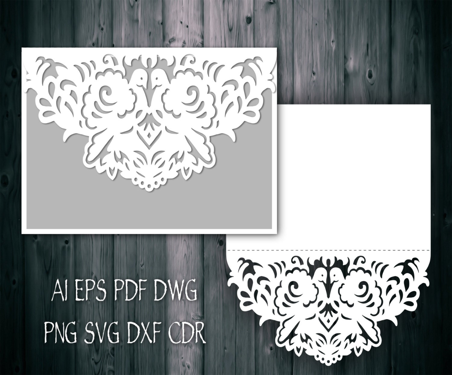 Doves/Pigeons Love Birds Wedding Invitation Card Template | Etsy Doves/Pigeons Love Birds Wedding Invitation Card Template | Etsy