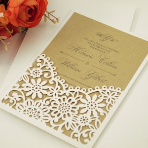 5x7 Lasergeschnittener Blumentaschen-Hochzeitseinladungsumschlag, SVG, Ai, CDR, Eps, PDF-Vorlage, Silhouette Cameo, digitale Cricut-Schneiddatei