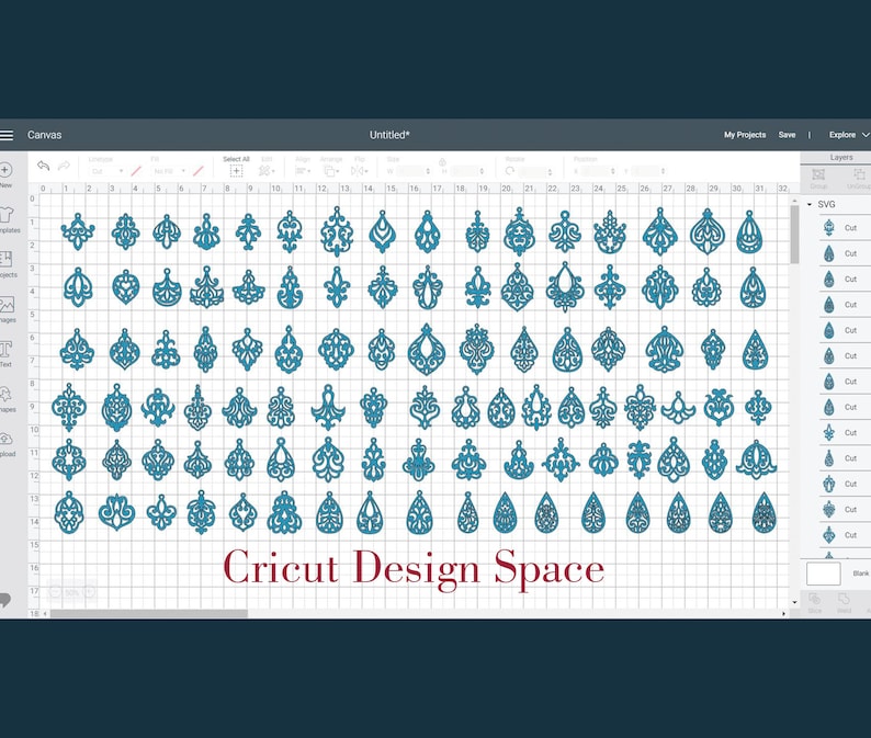 Download SVG Leather earring template Bundle Glowforge Cricut file ...