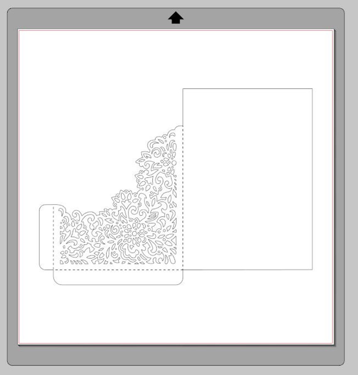 Laser Cut Wedding Invitation Pocket Envelope 5x7 Corner Frame Etsy