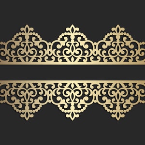 Ornamental laser cut border, panel decor vector file / svg, dxf, png - cricut / silhouette cameo cutting file