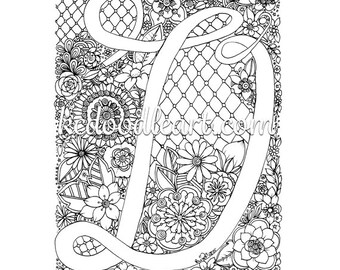 Letter D Coloring You Ll Enjoy Etsy