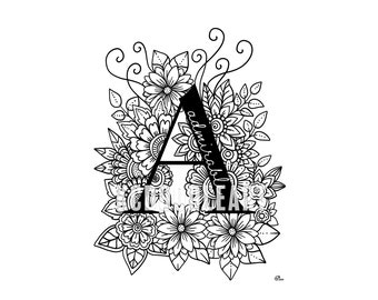 Letter A - Instant Digital Download.